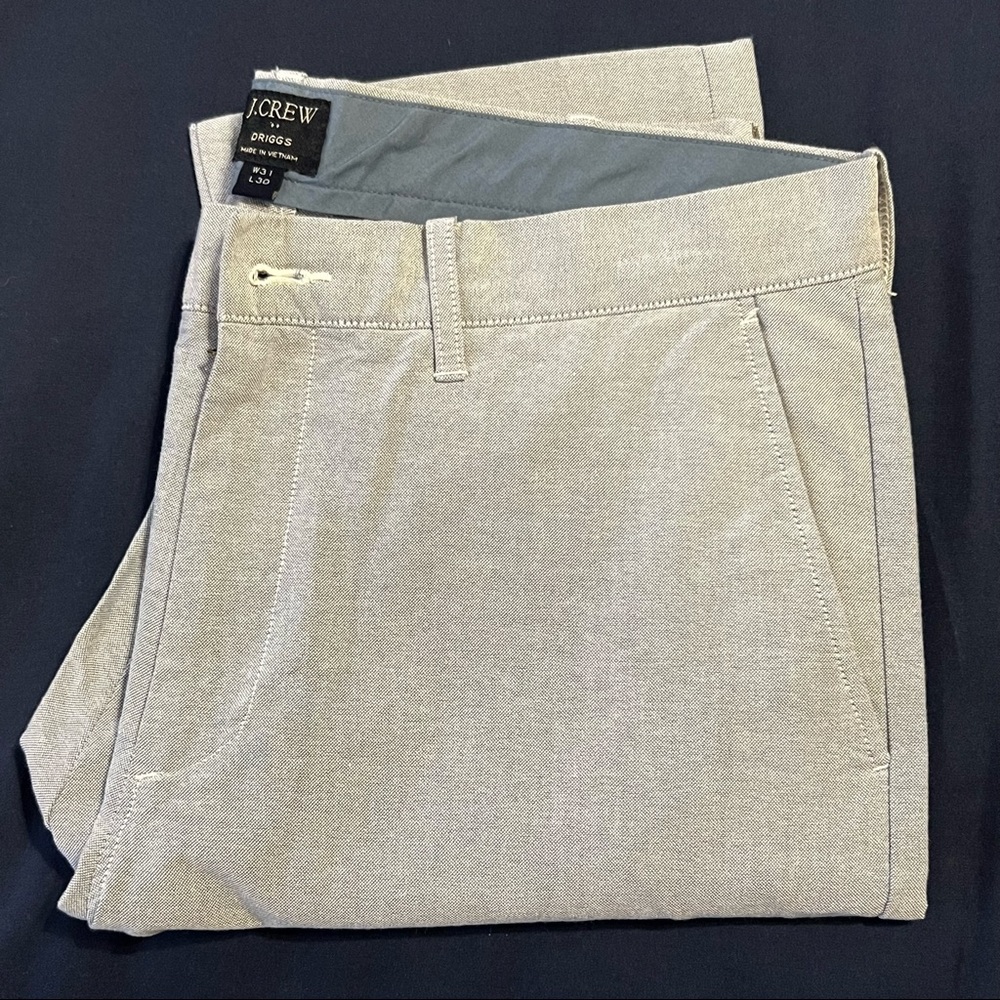 J Crew Driggs Dress Pants Linen Blue